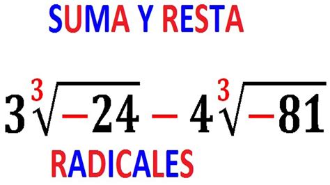 Sumas Y Restas De Radicales Youtube Otosection