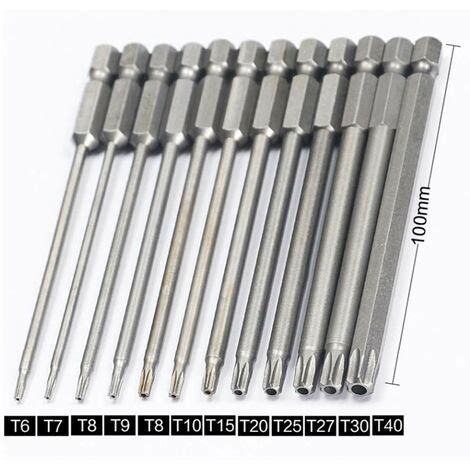 Jeu De Embouts Longs Torx Pour Tournevis Et Visseuse Lectrique