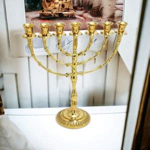 Menorah Branch Gold Seven Branches Menora Candle Holder Modern