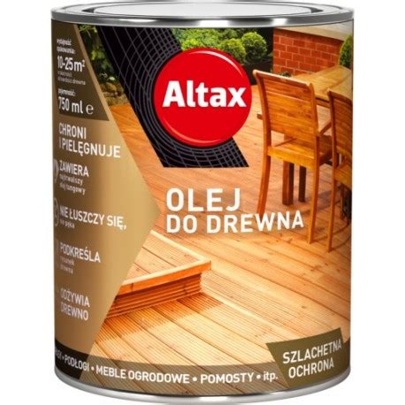 Olej do drewna dąb 0 75l Altax Impregnaty i lakiery Farby i