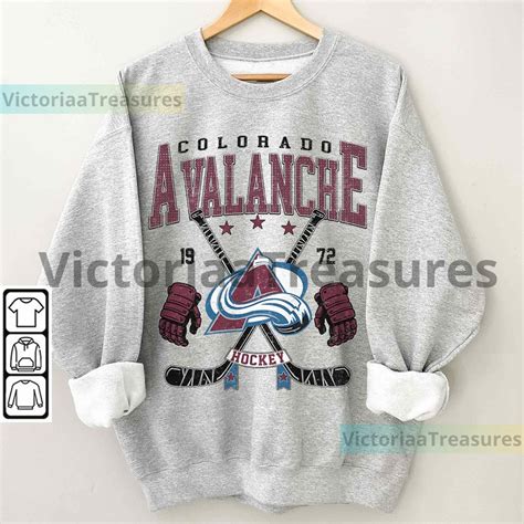 Colorado Avalanche Vintage 90s Sweatshirt Ice Hockey Shirt Etsy