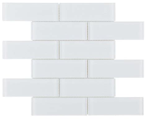 Glass Subway Tile Extra White 2x6 Mineral Tiles