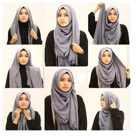 35 Model Tutorial Hijab Segi Empat Terbaru 2017 2018 Tutorial Hijab