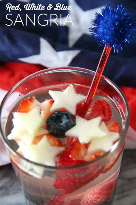 Red White And Blue Sangria 4th Of July Sangria Recipe