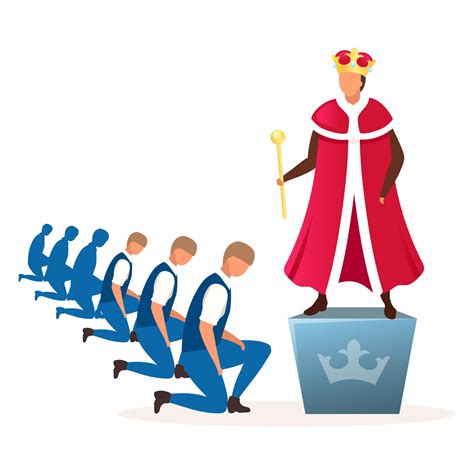 Monarchy political system metaphor flat vector illustration. 1417846 ...