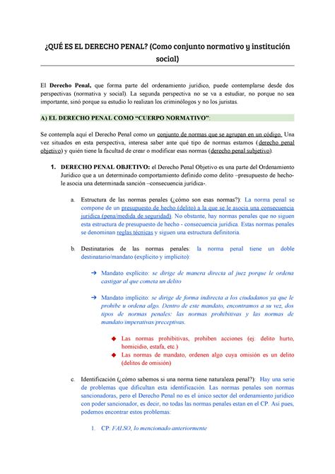 Teoria Rp Resum Bases De La Responsabilitat Penal Qu Es El