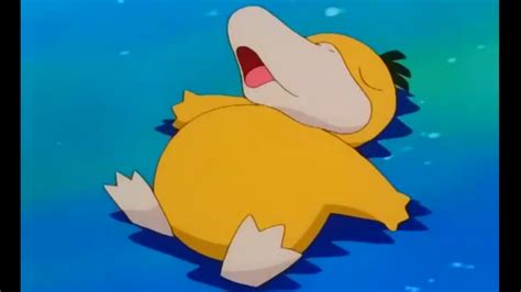 Mistys Psyduck Sleeping On The Water Youtube