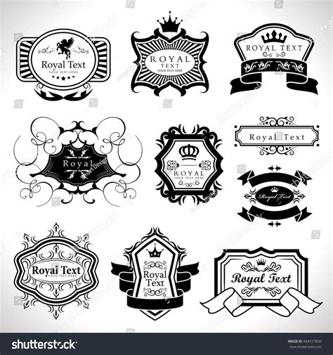 Vintage Labels Set Isolated On White Stock Vector Royalty Free