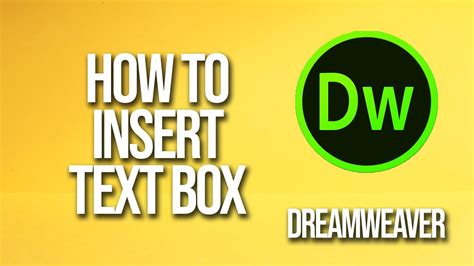 How To Insert Text Box Dreamweaver Tutorial YouTube