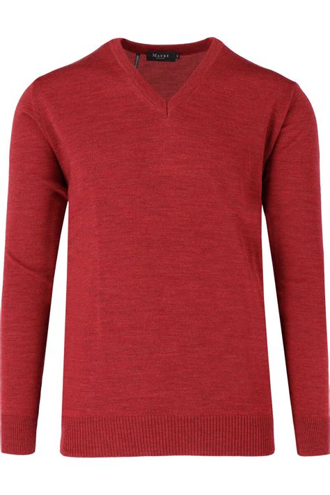 Hochwertiger MAERZ Superwash Classic Fit Pullover Mit V Ausschnitt In