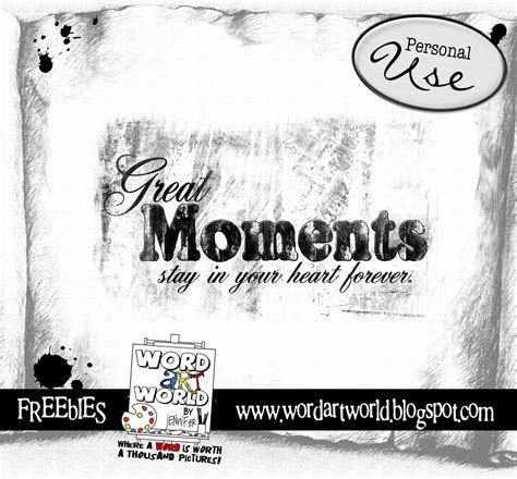 Word Art World Great Moments