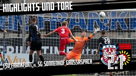 Highlights Tore FSV Frankfurt 2 1 SG Sonnenhof Großaspach 14