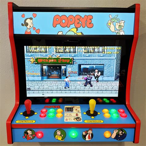 Popeye Themed Wall Mountable Arcade Machine – Quarterless