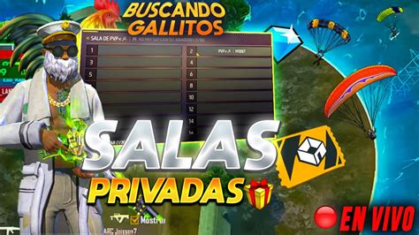 Directo De Free Fire Jugando Salas Privadas De PVP En Free Fire En