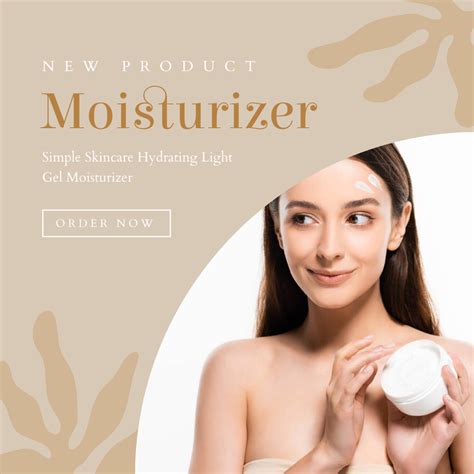 Skincare Ad With Young Woman Online Instagram Post Template Vistacreate