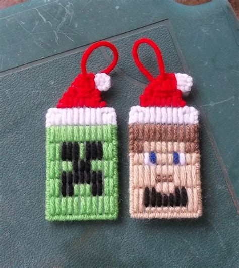 Minecraft Inspired Christmas Ornaments Set of 2 by Makinscents