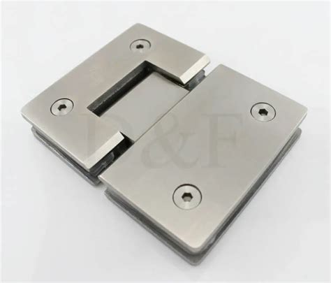 Glass Door Hardware Stainless Steel 304 Wall Mount Glass Showe Hinge Glass Clamp Door Hinge 180