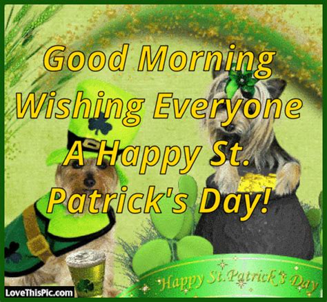 Good Morning Everyone Happy St Patricks Day Pictures Photos And