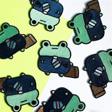 Iron on Patch Bizness Frog Frog Patch - Etsy