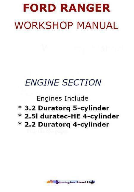 Ford Ranger Duratorq Engine Specs Bolt Torques Manuals