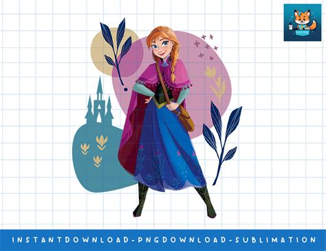 Disney Frozen Princess Anna Of Arendelle Png Sublimate Dig Inspire