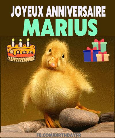 Joyeux Anniversaire MARIUS Gifs Fr Hbday Art