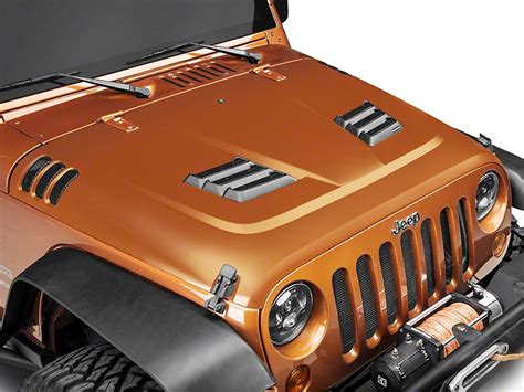 Rugged Ridge Jeep Wrangler Performance Vented Hood Kit Unpainted 17759 02 07 18 Jeep Wrangler