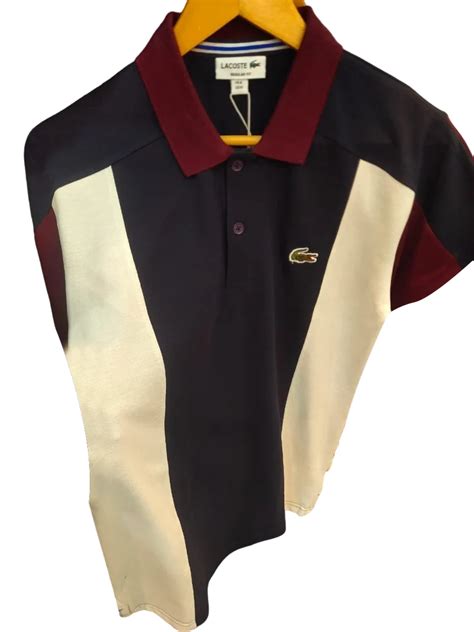 Striped Lacoste Men Polyester Polo Neck T Shirts Medium At Rs 550