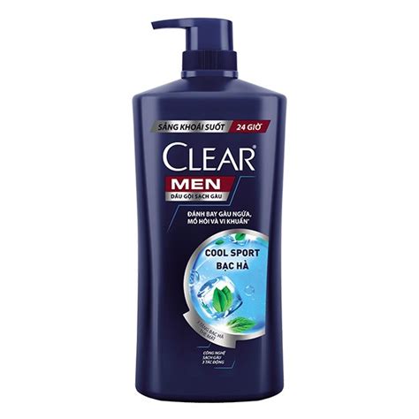 Dầu Gội Clear Men Mát Lạnh Bạc Hà 900G