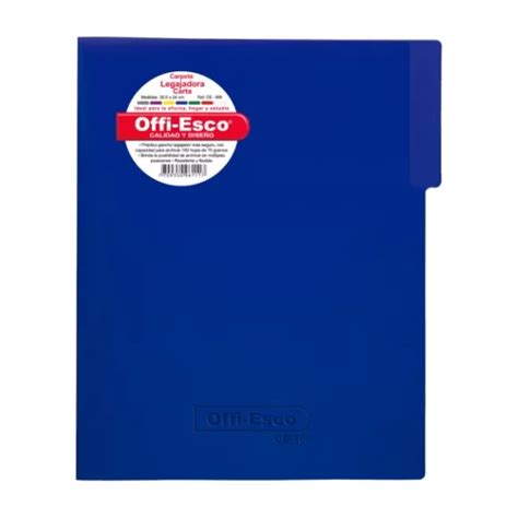 Carpeta Legajadora Con Gancho Offi Esco Oe Carta Azul Papeler A