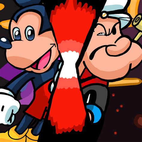 Mickey And Popeye By Robynhillzoneact25 On Deviantart