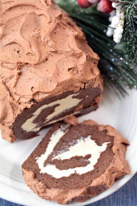 Yule Log Chocolate Roll Cake Recipe Sweet Pea S Kitchen