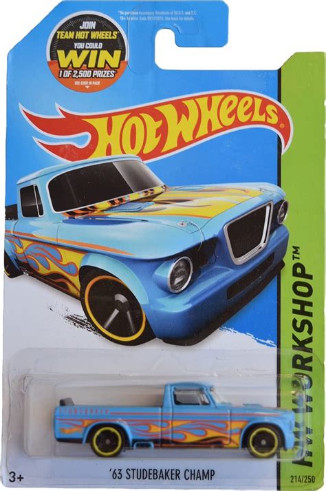 Amazon Hot Wheels 63 Studebaker Champ Blue Workshop 214 250 Arts Crafts Sewing