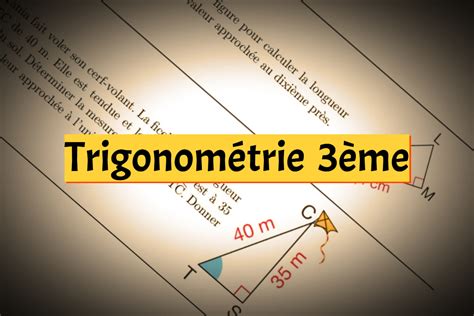 10 Fiches Dexercices Trigonométrie 3ème Prof Innovant