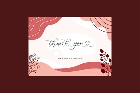 Premium Vector Aesthetic Thank You Card