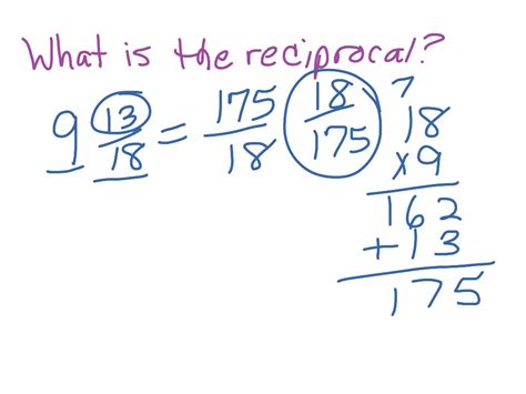 ShowMe - reciprocals