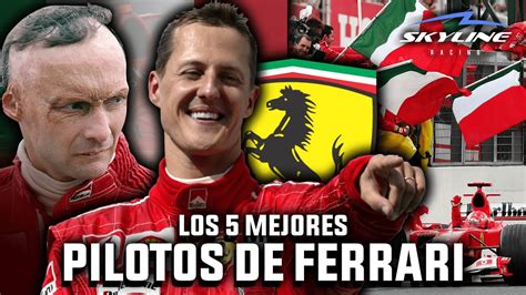 TOP 5 MEJORES PILOTOS DE LA HISTORIA DE SCUDERIA FERRARI YouTube