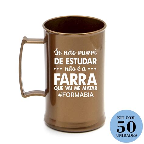 Caneca de chopp Acrílica Personalizada para Formatura