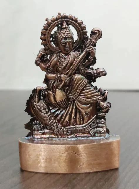 SARASWATI IDOL SARASVATI Statue Déesse hindoue Murti 6 5 cm de hauteur