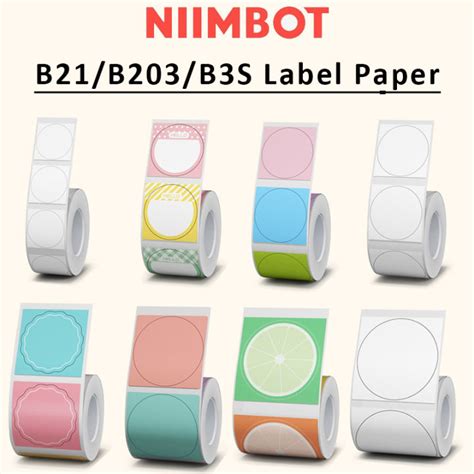 1 Roll Round Label Sticker For NIIMBOT B21 B203 B3S Thermal Label Paper