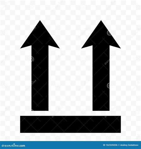 Ícone De Lado Para Cima Símbolo De Seta De Caixa Frágil Lidar