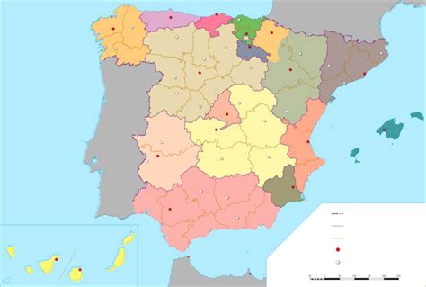 Mapa Politico De Peninsula Espanola