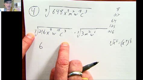 Simplifying Radicals Part 2 Youtube