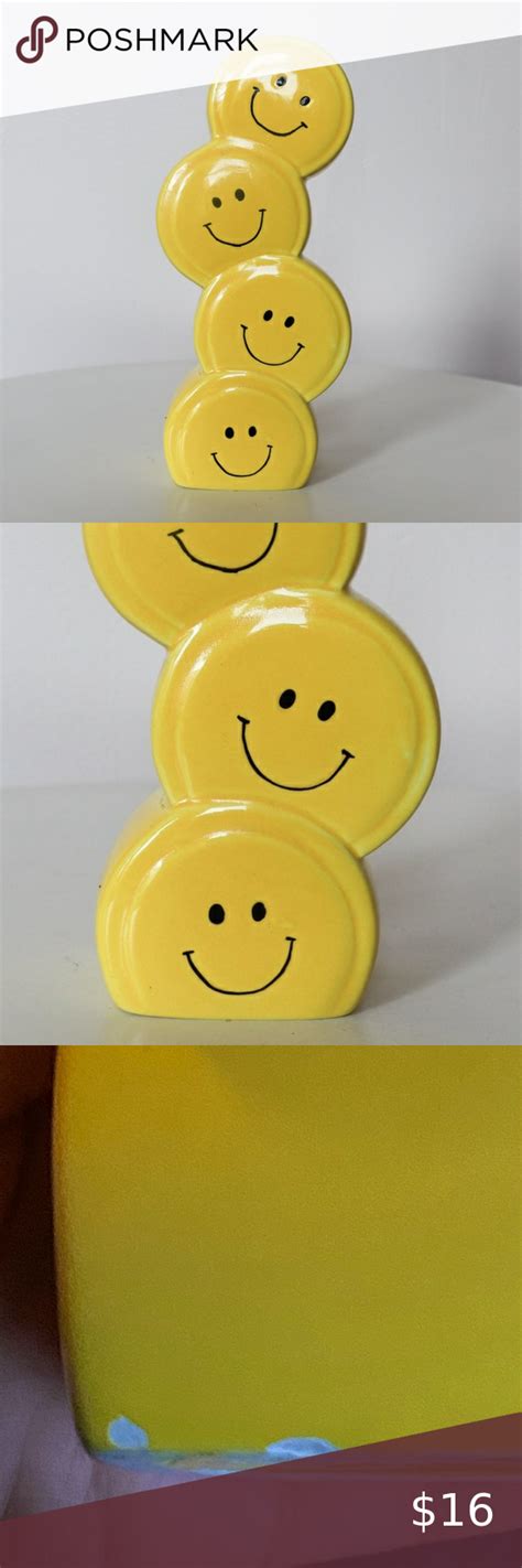 Stacked Smiley Face Vase Face Vase Hand Painted Ceramics Nostalgic