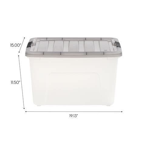 Iris Usa 40 Qt 10 Gal Stack And Pull™ Clear Plastic Storage Box With