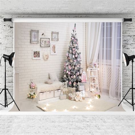 MOHome 7x5ft Indoor Room Christmas Photography Backdrop White Lace ...