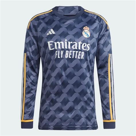 Real Madrid Away Jersey Long Sleeve 2023 24 Official Real Madrid L S