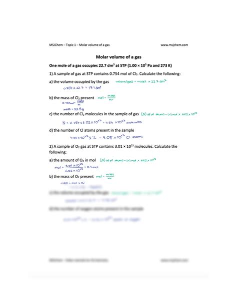 Molar Volume Worksheet Pdf Name Period Date Worksheet Molar