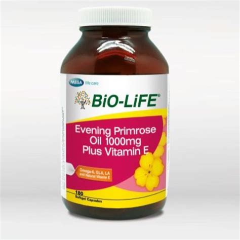 Bio Life Biolife Evening Primrose Oil 1000mg Plus Vitamin E 180s