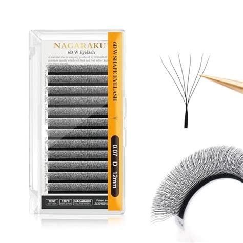 NAGARAKU 6D W Shape Eyelash Extension Supplies Natural Soft Volume 0